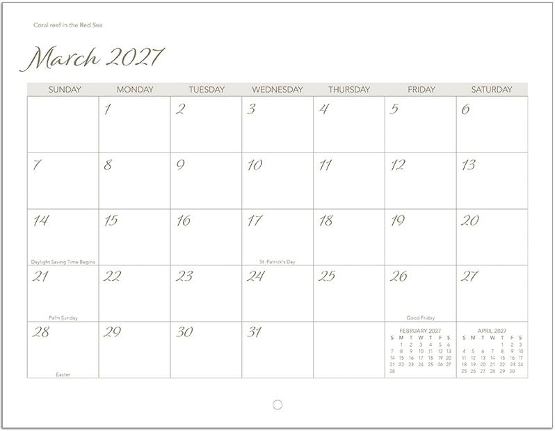 Scenic Beaches Wall Calendar DW27SBM