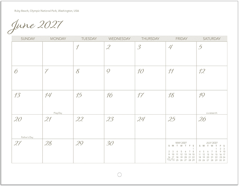 Scenic Beaches Wall Calendar DW27SBM