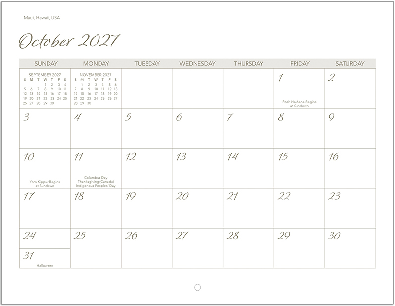 Scenic Beaches Wall Calendar DW27SBM