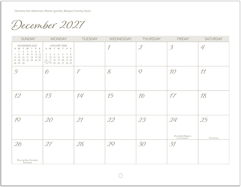Scenic Beaches Wall Calendar DW27SBM