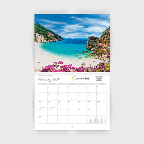 Scenic Beaches Wall Calendar DW27SBM