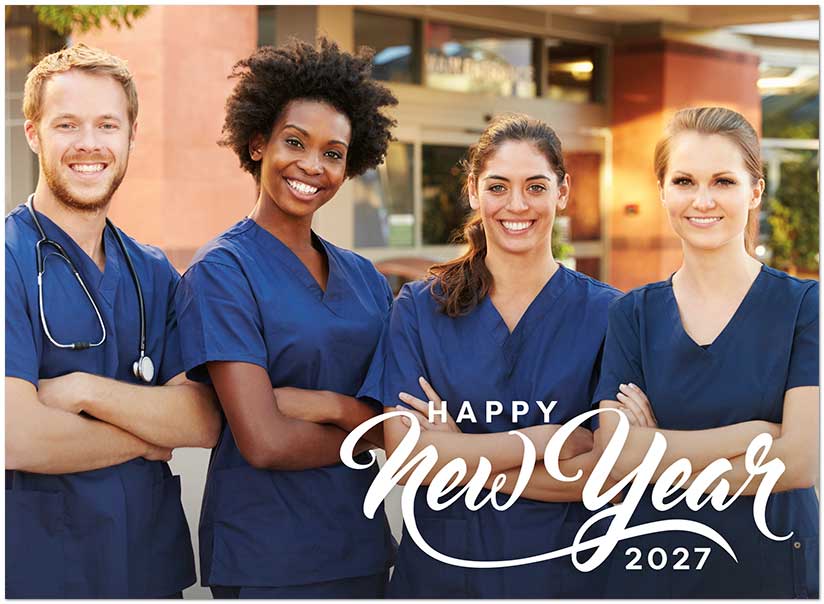 Scripted New Year Photo Card D3557U-4B