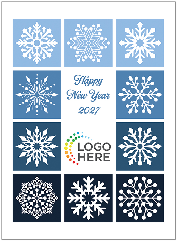 Gradient Snowflakes Logo Card D3560U-4B