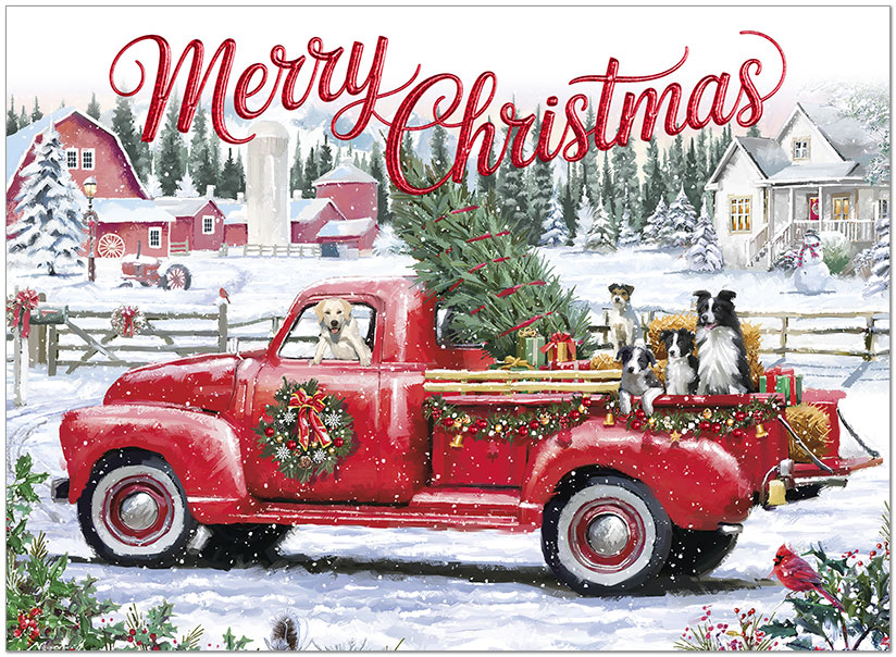 Red Christmas Truck H3510Z-AAA