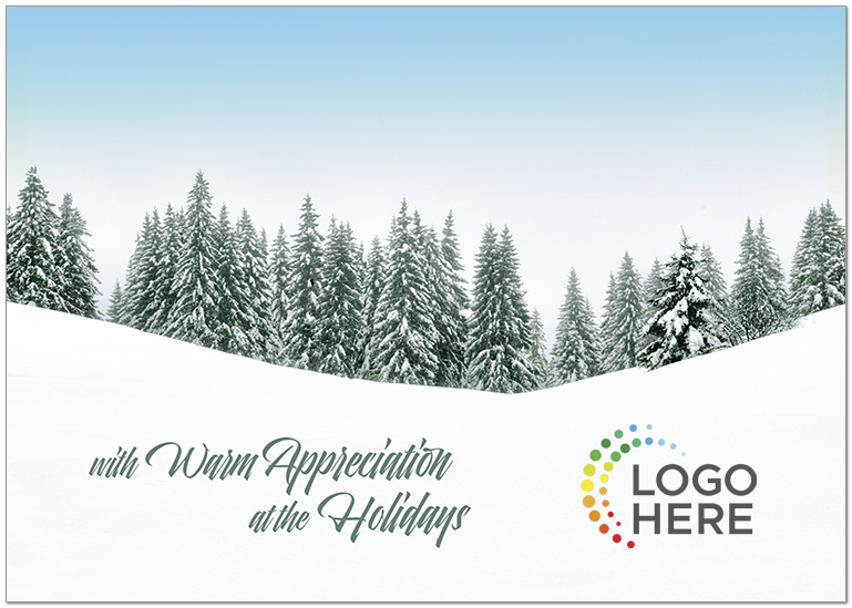 Appreciation Tree Line Logo Card D3535KW-4B