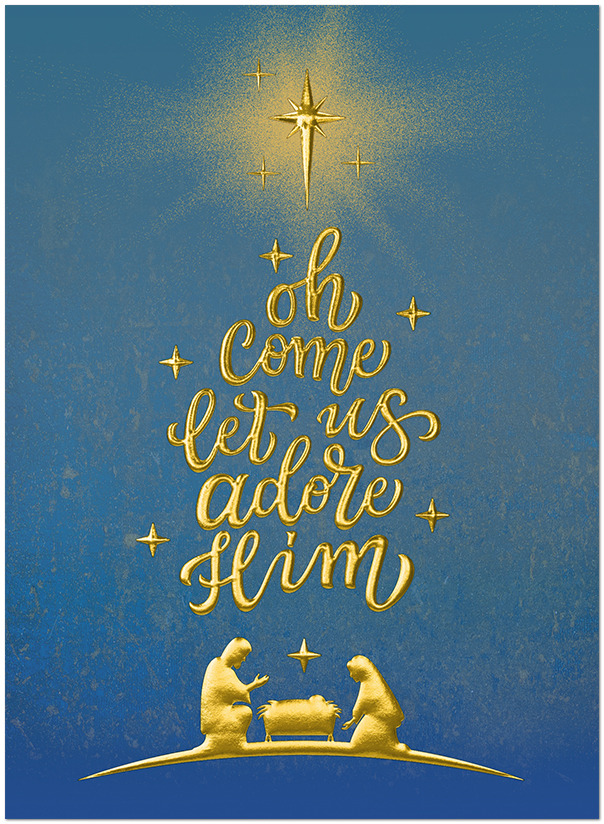 Wishing you a blessed Christmas and a Happy New Year. Let Us Adore Him H3547U-AA