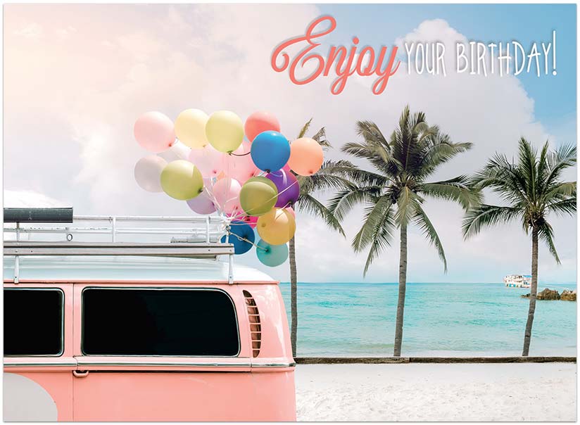 Birthday Beach Greeting Card A9022U-Y