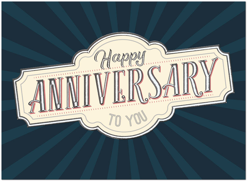 Anniversary Medallion Card A1441U-X