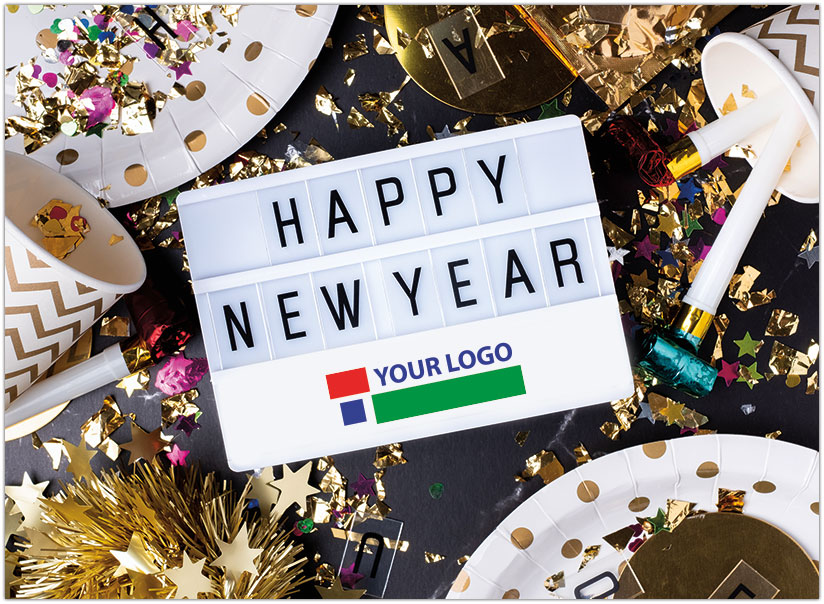 New Year Logo Card D1775U-4B