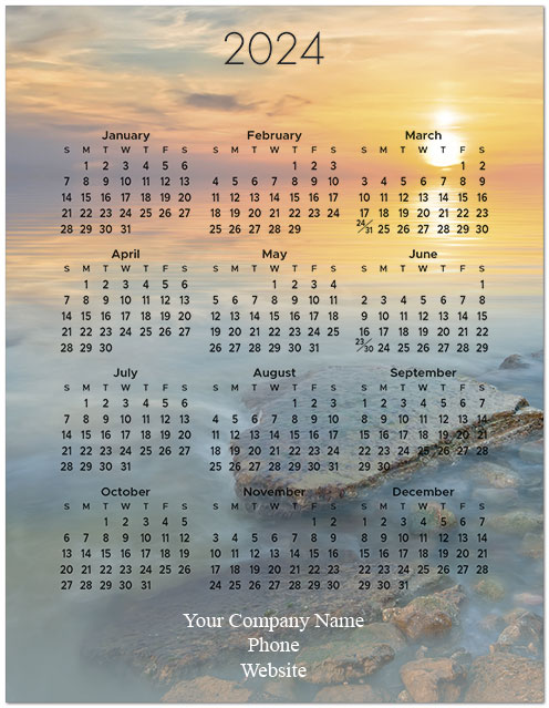 Sunset Magnetic Promo Calendar D2598Q-4B