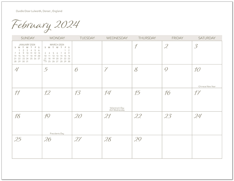 Scenic Beaches Wall Calendar DWP1524