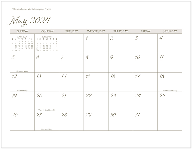 Scenic Beaches Wall Calendar DWP1524