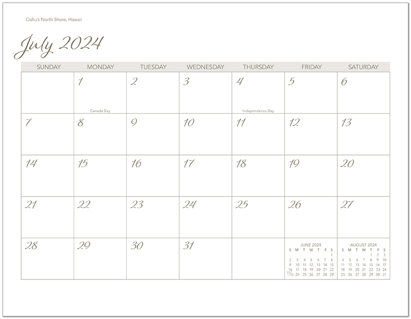 Scenic Beaches Wall Calendar DWP1524