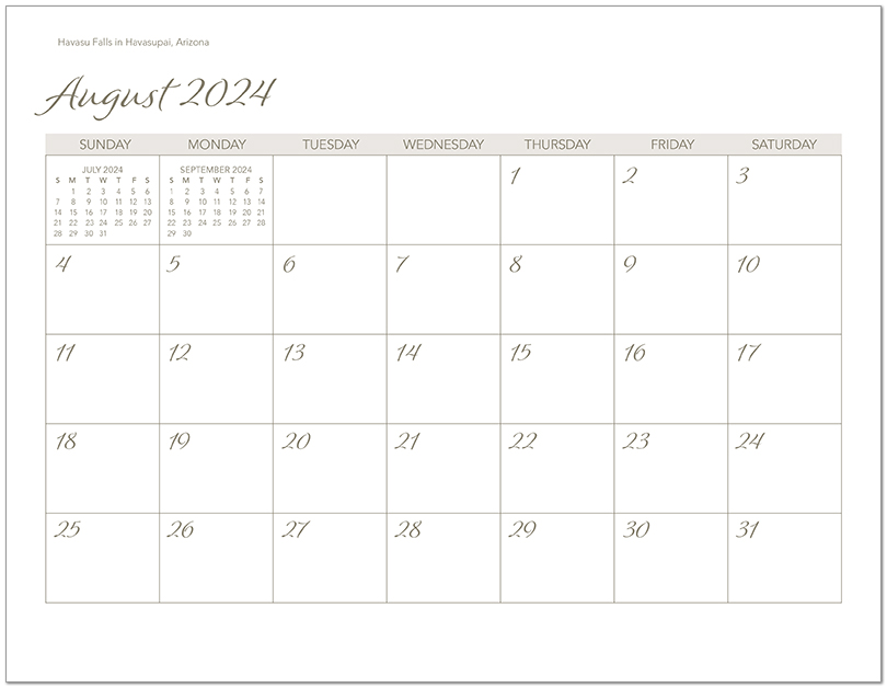 Scenic Beaches Wall Calendar DWP1524