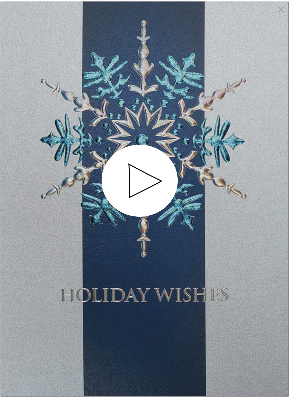Stunning Snowflake Holiday Card H9149S-4A