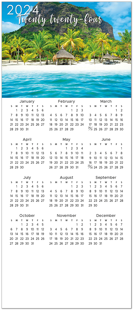 Tropical Mini Calendar D2596Q-B