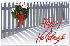 Snowy Fence Postcard 9574P-B