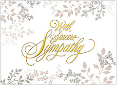 Sympathy Leaves Greeting Card 153U-X