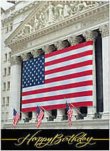 Patriotic Wall Street Birthday Card A2040U-X