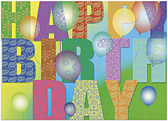 Birthday Pattern Card A3039D-Y