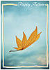 Floating Leaf Autumn Card D4080D-Y
