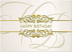 Golden Birthday Card A4000G-4W