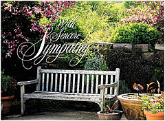 Sympathy Bench Card D4102U-Y