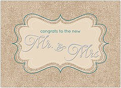 Mr. & Mrs. Congratulations Card A5056U-X