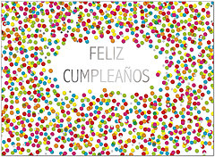 Feliz Cumpleaños Confetti Card A8070U-X