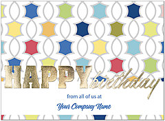 Colorful Medallions Name Card D8155U-4W