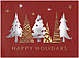 Enchanted Foil Tress Holiday Card H1520G-4A